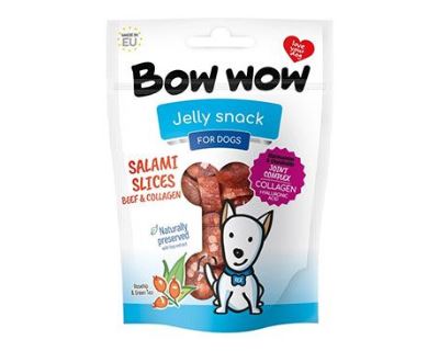 Bow wow poch. Salámová kolečka hovězí a kolagen 80g