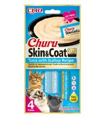 Churu Cat Skin&amp;Coat Tuna with Scallop Recipe 4x14g