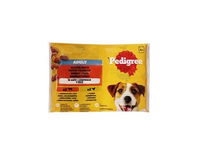 Pedigree kapsa Adult hovězí/drůbeží v želé 4x100g