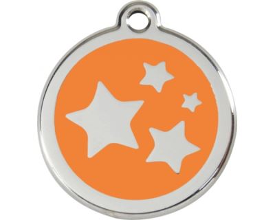 Red Dingo Známka oranžová vzor Hviezdičky