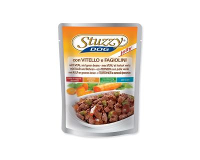 Kapsička STUZZY Dog telecí + fazole v želé 100 g