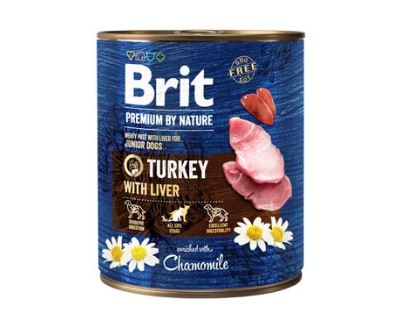 Brit Premium Dog by Nature  konz Turkey & Liver 800g
