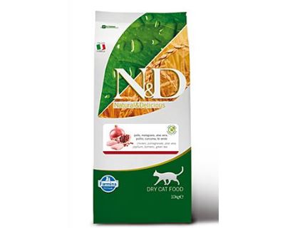 N&D Grain Free Cat Adult Chicken & Pomegranate - kuracie & granátové jablko bezobilné pre dospelé mačky 10 kg