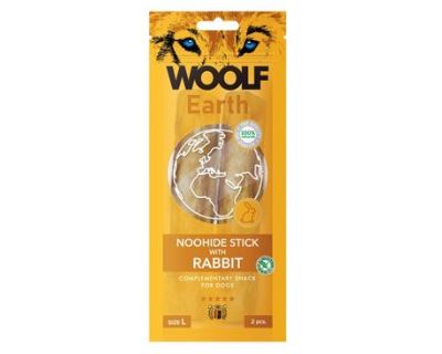 Woolf pochoutka Earth NOOHIDE L Sticks with Rabbit 85g