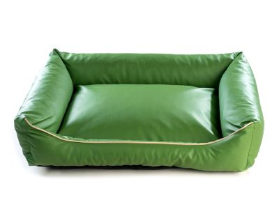 Pelech pre psa Argi obdĺžnikový - odnímateľný povlak z ekokoža - zelený - 100 x 80 cm