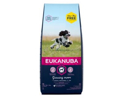 Eukanuba Dog Puppy Medium 18kg BONUS