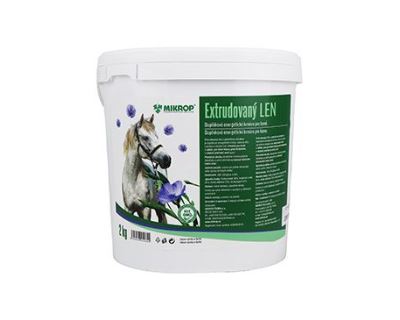 Mikrop Horse Len extrudovaný pro koně kyblík 2kg