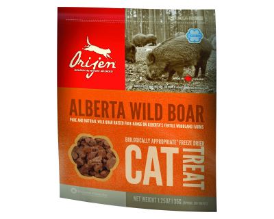 Orijen Cat Alberta Wild Boar - pochúťka sušené mäso diviak 35 g