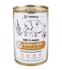 All Animals DOG kuřecí mleté s rýží 400g