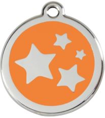 Red Dingo Známka oranžová vzor Hviezdičky