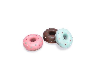 Hračka pes Donut latex mix barev 12cm KAR