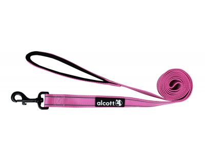 Alcott reflexní vodítko pro psy, růžové, velikost S