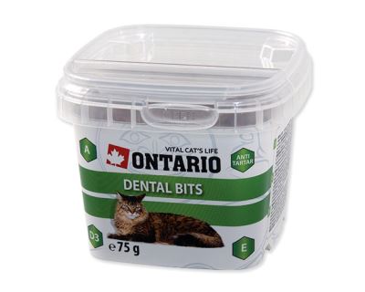Ontario Snack Dental Bits pochúťka pre mačky - starostlivosť o zuby 75 g