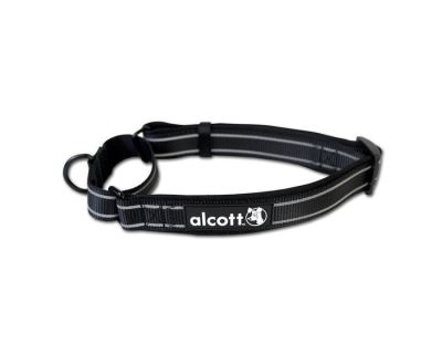 Alcott reflexní obojek pro psy, Martingale, černý, velikost S