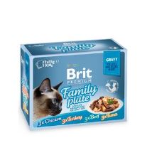 Brit Premium Cat D Fillets in Gravy Family Plate 1020g