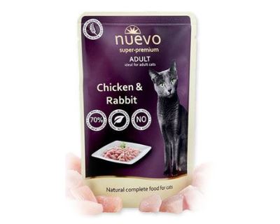 Nuevo Adult Chicken & Rabbit - kapsička kura & králik pre dospelé mačky 85 g