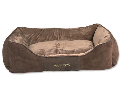 Scruffs Chester Box Bed pelech pre psov čokoládový - veľkosť XL, 90x70 cm