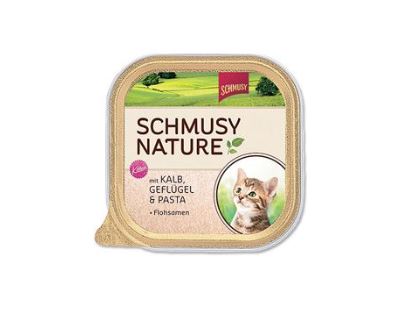Schmusy Nature Menu Junior vanička - teľacie & hydina pre mačiatka 100 g