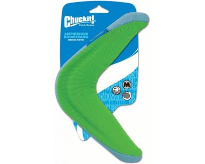 Chuckit! plávajúce bumerang zelený - veľkosť M, 23x5,5 cm