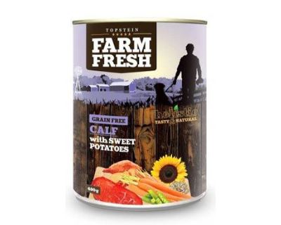 Farm Fresh Dog Calf with Sweet Potatoes konzerva 400g