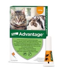 Advantage pro malé kočky a králíky 40mg 4x0,4ml
