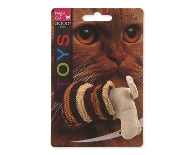 Hračka MAGIC CAT kočka v pytli s catnipem mix 9 cm