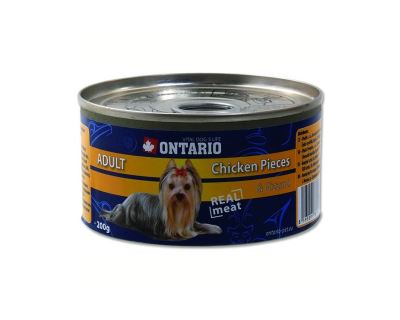 Ontario Chicken Pieces & Gizzard konzerva - kuracie kúsky & žalúdky pre dospelých psov 200 g