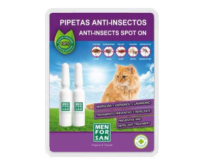 Menforsan Antiparazitný pipeta proti blchám a kliešťom pre mačky - 2x 1,5 ml
