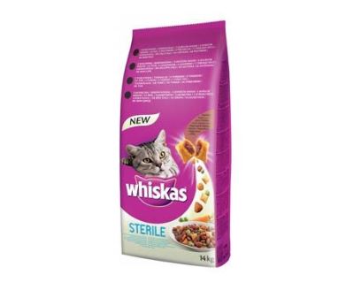 Whiskas Dry s kuřecím masem - STERILE