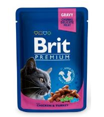 Brit Premium Cat Chicken &amp; Turkey - kapsička kuracie &amp; morčacie pre mačky 100 g
