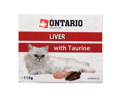 Vanička ONTARIO Cat Liver with Taurine 115 g
