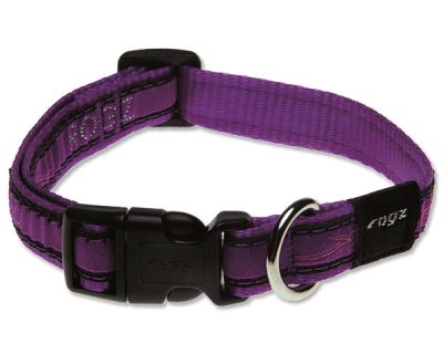 Obojok pre psa nylonový - Rogz Fancy Dress Purple Chrome - 1,6 x 26 - 40 cm