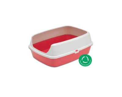 WC kočka MARYLOO 50 cm s vysokým okrajem, korálová