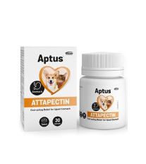 Aptus Attapectin - minerálny doplnok pre zamedzenie tráviacich ťažkostiach psov a mačiek, 30 tabliet