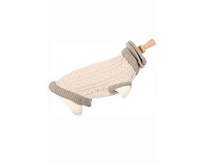 Zolux sveter s vrkôčiky pre psov béžová, 25 cm