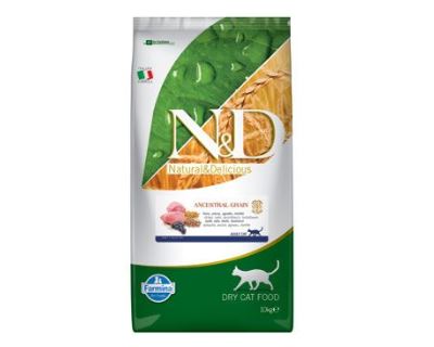 N&D Low Grain Cat Adult Lamb & Blueberry - jahňacie & čučoriedky s nízkym obsahom obilnín pre dospelé mačky 10 kg