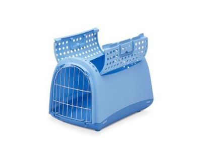 Prepravka pre mačky a psy Cabrio Argi - modrá - 50x32x34,5 cm
