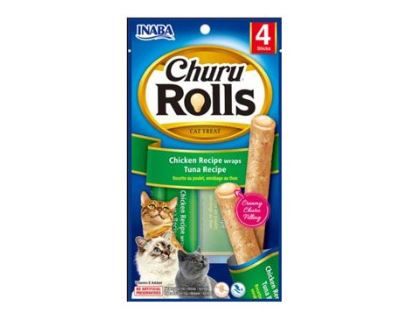 Churu Cat Rolls Chicken wraps&Tuna cream 4x10g