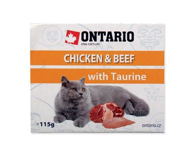 Vanička ONTARIO Cat Chicken & Beef with Taurine 115 g
