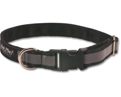 Obojek pro psa nylonový reflexní - černý - 2 x 35 - 50 cm