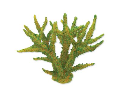 Dekorace AQUA EXCELLENT Mořský korál měkký zelený 16 x 12,5 x 13,5 cm (1ks)