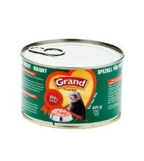 Granum Grand konzerva s mäsovými kúskami vo vlastnej šťave pre fretky 405 g