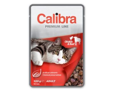 Calibra Cat  kapsa Premium Adult Chicken & Beef 100g