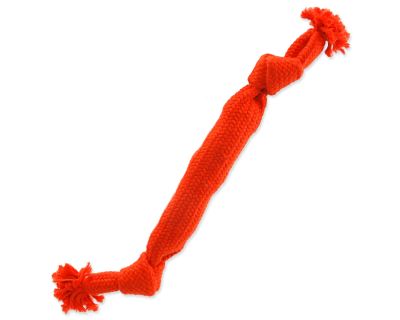Uzel DOG FANTASY oranžový pískací 2 knoty 50 cm