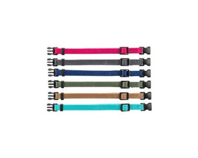Obojek nylon pro štěňata rozl.malina-tyrkys M-L 6ks TR