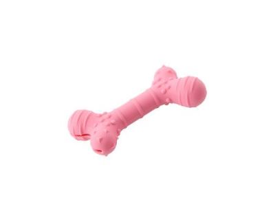 Hračka pes BUSTER Flex Bone, růžová 16cm