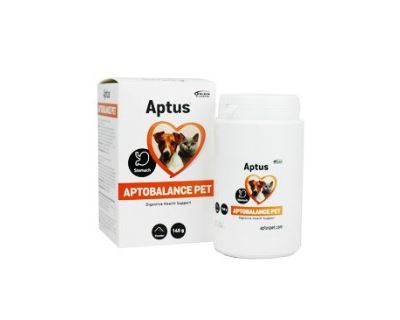 Aptus APTOBALANCE Pet - doplnkové krmivo pre úpravu žalúdka a čriev psov a mačiek, 140 g