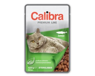 Calibra Cat  kapsa Premium Sterilised Salmon 100g