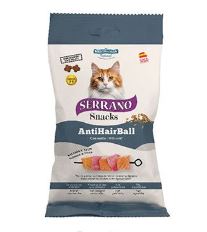 Serrano Snack for Cat-Salmon&Tuna-AntiHairball 50g (1)