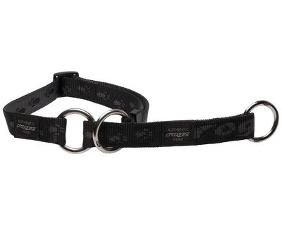 Obojek pro psa polostahovací - nylonový - Rogz Alpinist - čierny - 2,5 x 43 - 70 cm